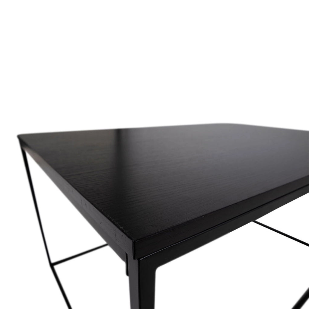 Tavolino Vita, Nero, Metallo, 60x90x45 cm