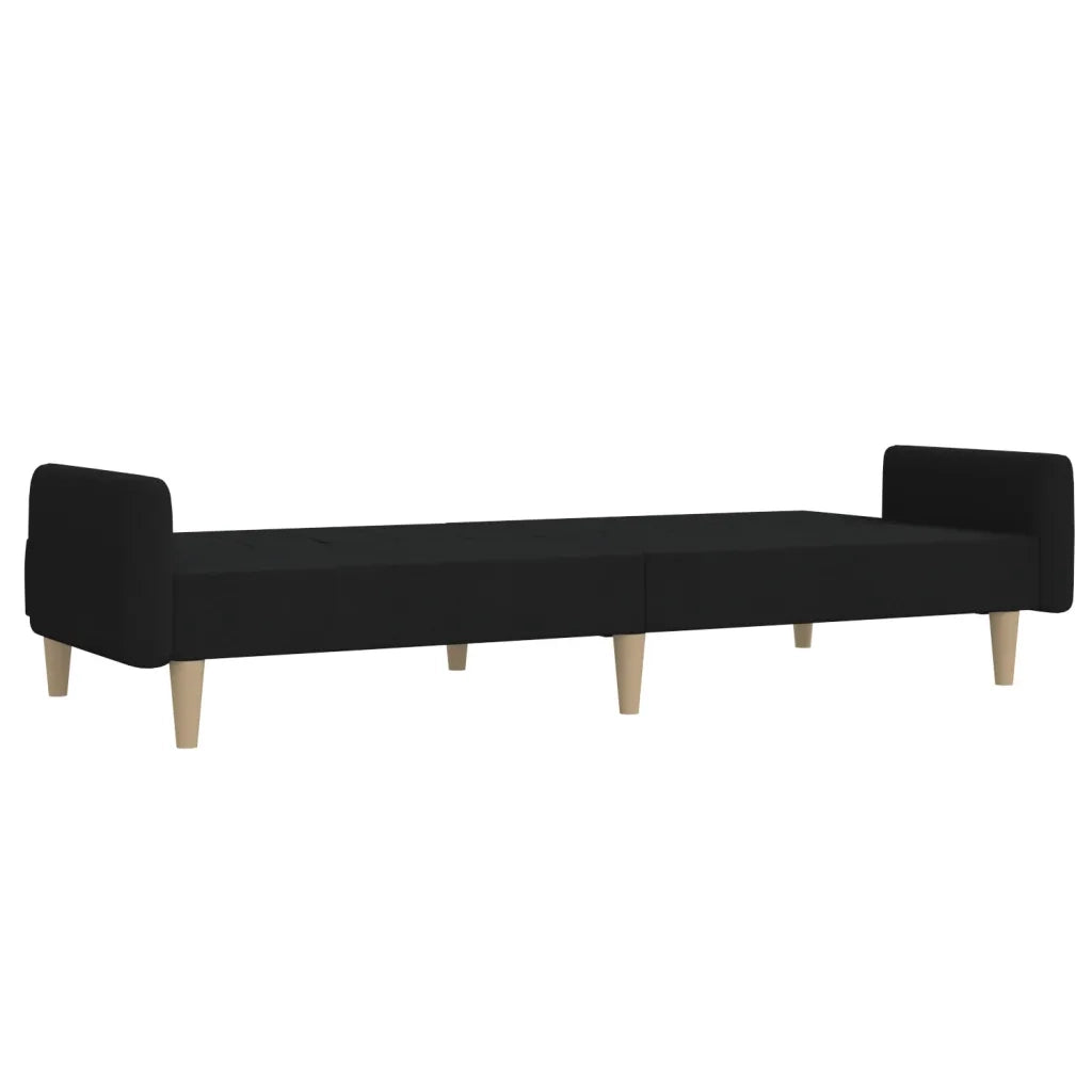 Divano letto | Sof¨¤ letto | Letto singolo a 2 Posti Nero in Tessuto