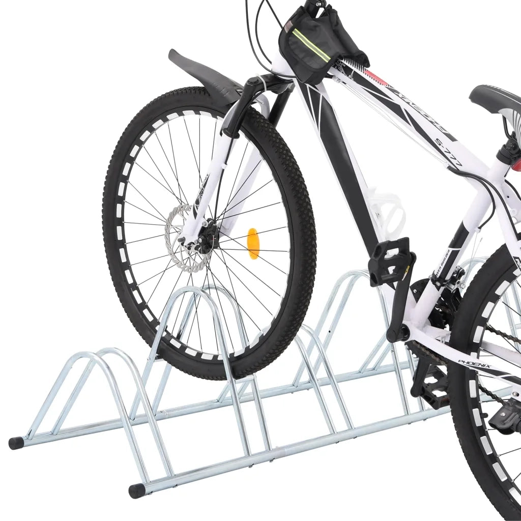 Supporto per 6 Bici da Pavimento Autoportante Acciaio Zincato 4005567