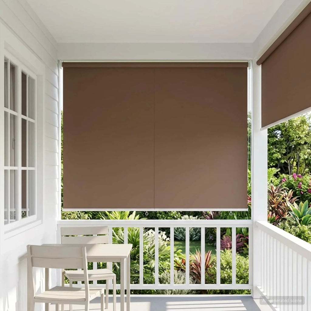 Voletta a rullo | Tenda a rullo con protezione UV Tortora 160 x 140 cm