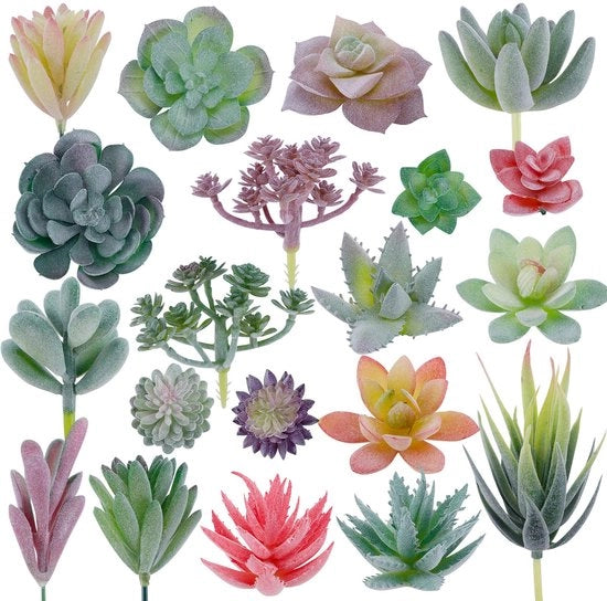 Piantine artificiali a fiori, mini piantine, decorazione premium per hobby e decorazione, casa, parete fiorita, giardino, composizione, decorazione ufficio (senza vaso), 20 pezzi