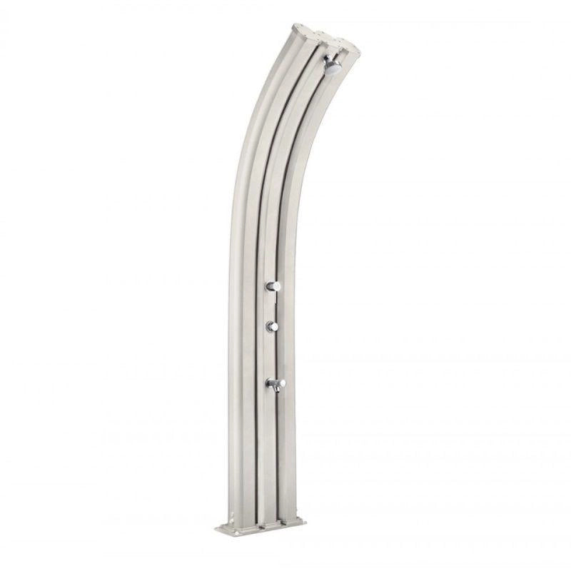 Doccia Solare Energy Pro 75Lt In Alluminio Con Pulsante Temporizzato E Lavapiedi  Colore Bianca Cv-A930/9001