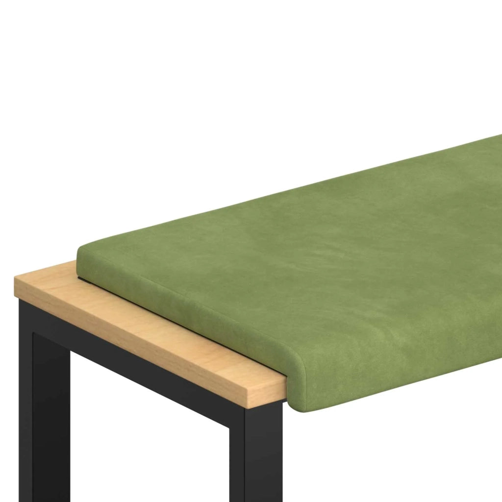 Cuscino per panchina Velluto (V) Verde chiaro Profondità 35 cm 42043332