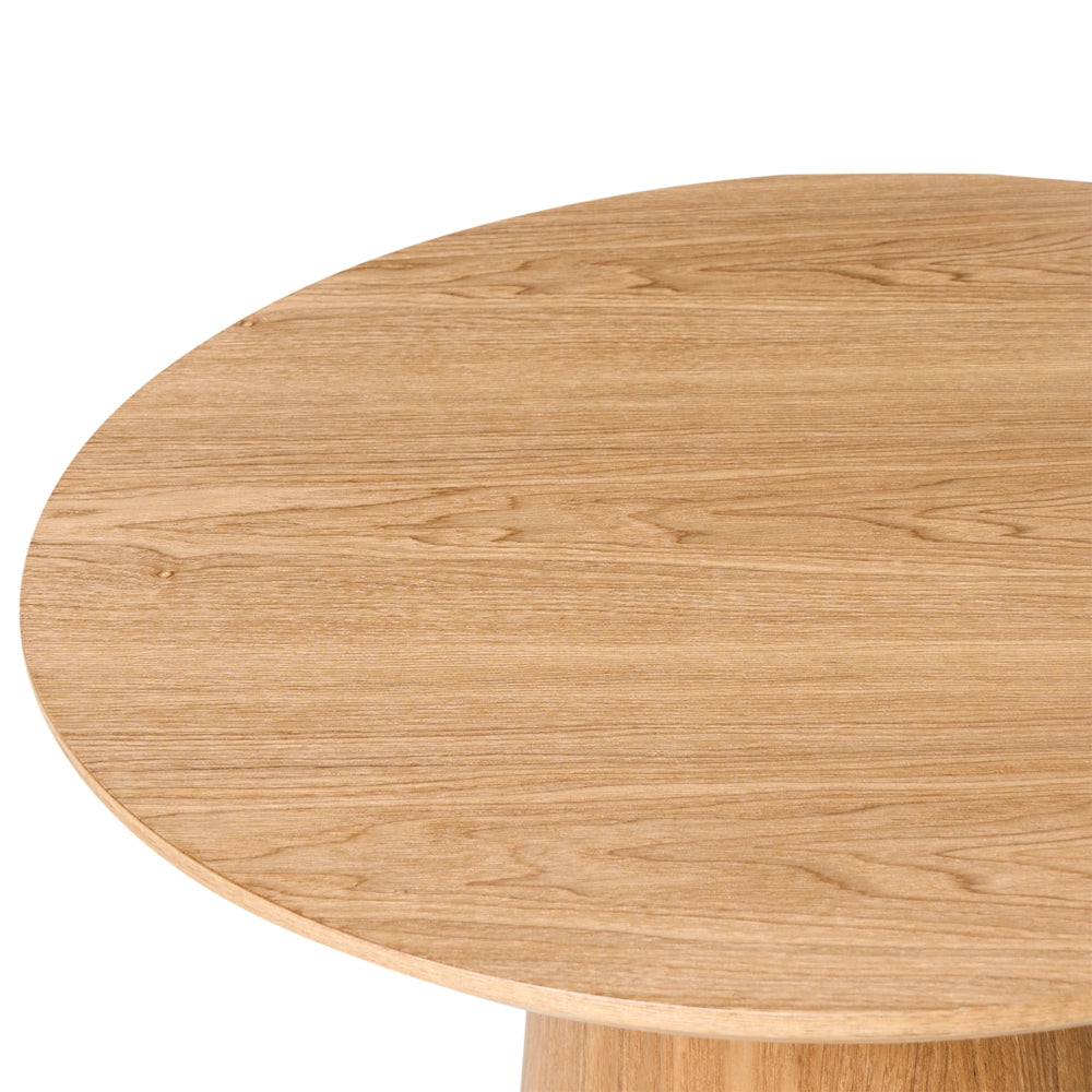Tavolino da caffè con piano in MDF e impiallacciatura di frassino 60 x 60 cm Marrone chiaro stile moderno