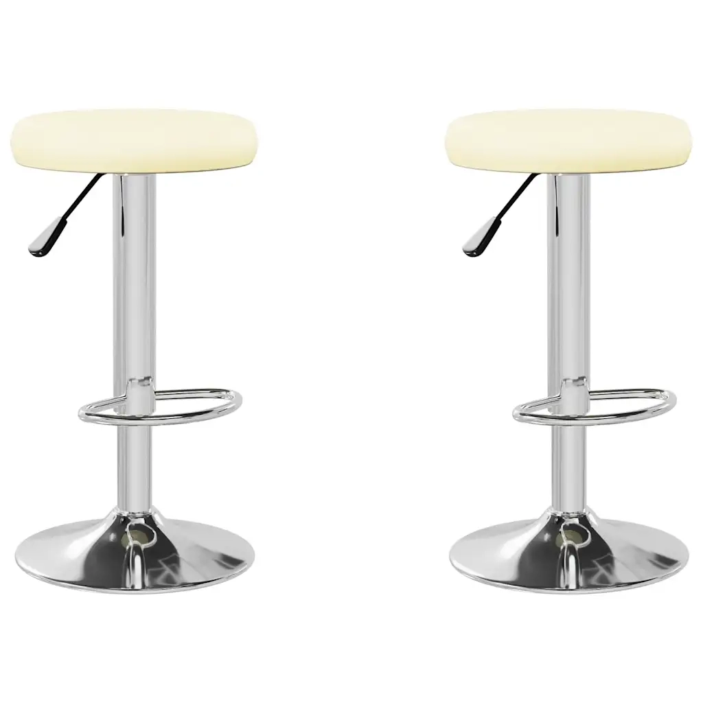 vidaXL Sgabelli da Bar 2 pz Crema in Similpelle