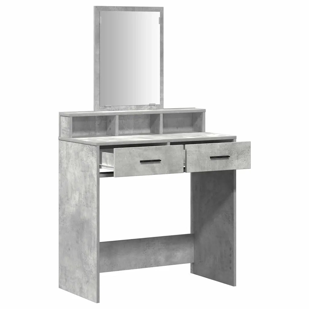 Tavolo da Trucco con cassetto Grigio cemento 79 x 41 x 140 cm 865139