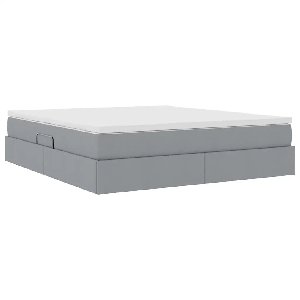 Letto con contenitore e materasso Grigio chiaro 160 x 200 cm 3370236