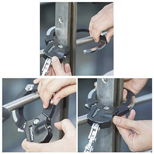 MASTER LOCK P23202 8290EURDPRO Anello di Blocco in Acciaio Temprato con Protezione ABS Lunghezza 550 mm colore Nero