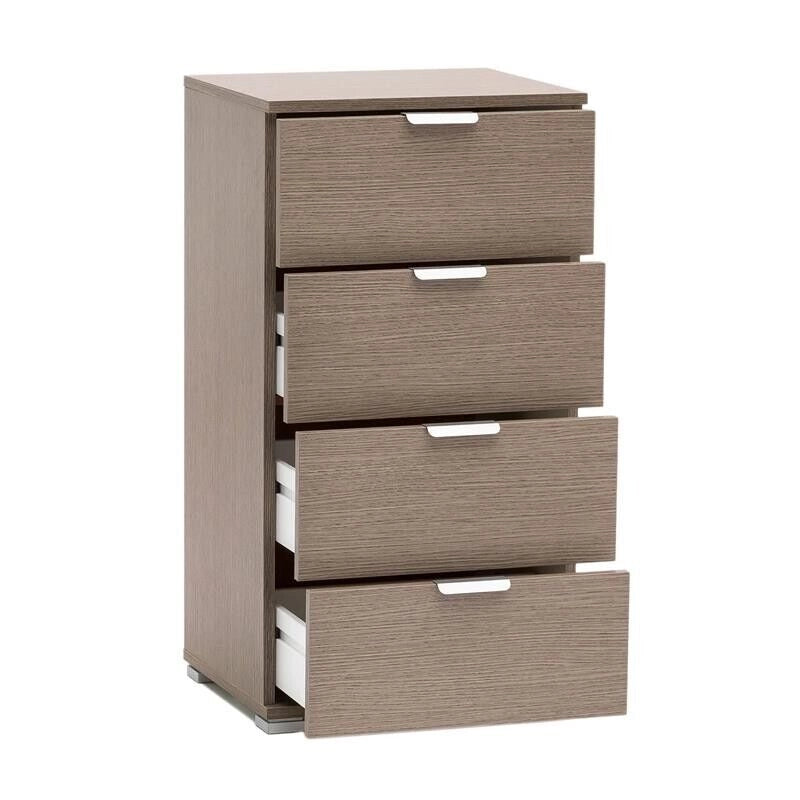 MOBILETTO A CASSETTIERA CON 4 CASSETTI ROVERE GRIGIO 45 X 38 X H85 CM