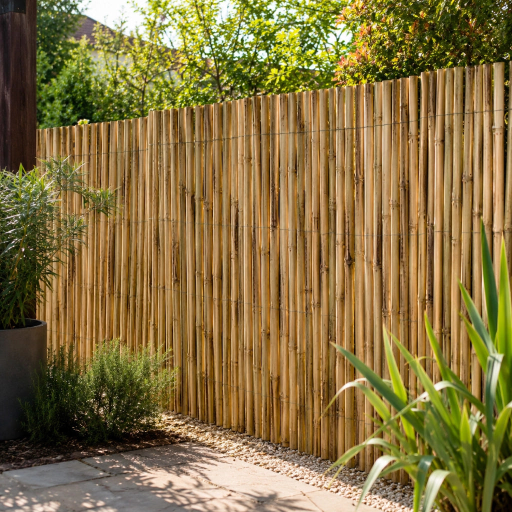 Arella In Bamboo Per Recinzione Ombreggiante Schermatura Privacy Da Esterno Resistente Decorativa Per Giardino Terrazzo Balcone 2.5 x 3 M