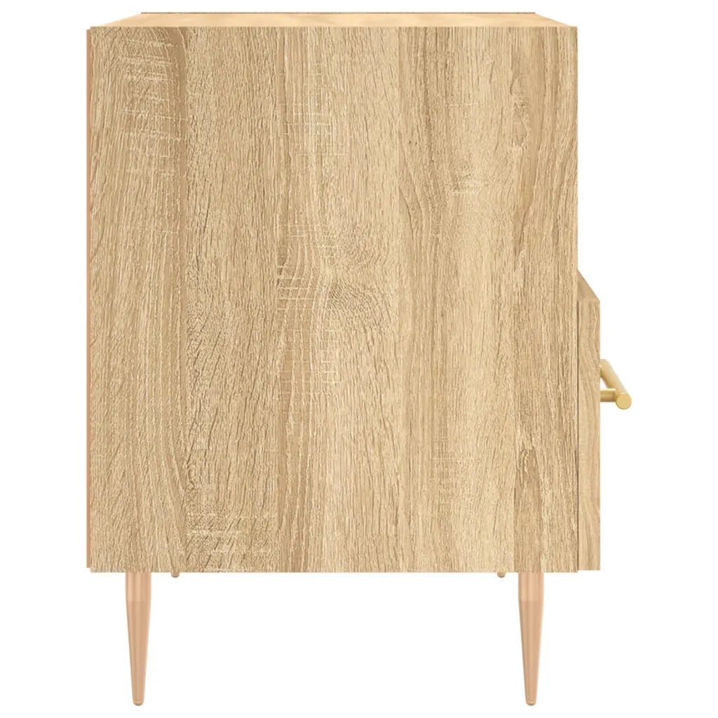 Set di 2 Comodini | Armadio da Notte | Mobiletto da notte Rovere Sonoma 40x35x47,5 cm in Legno Multistrato