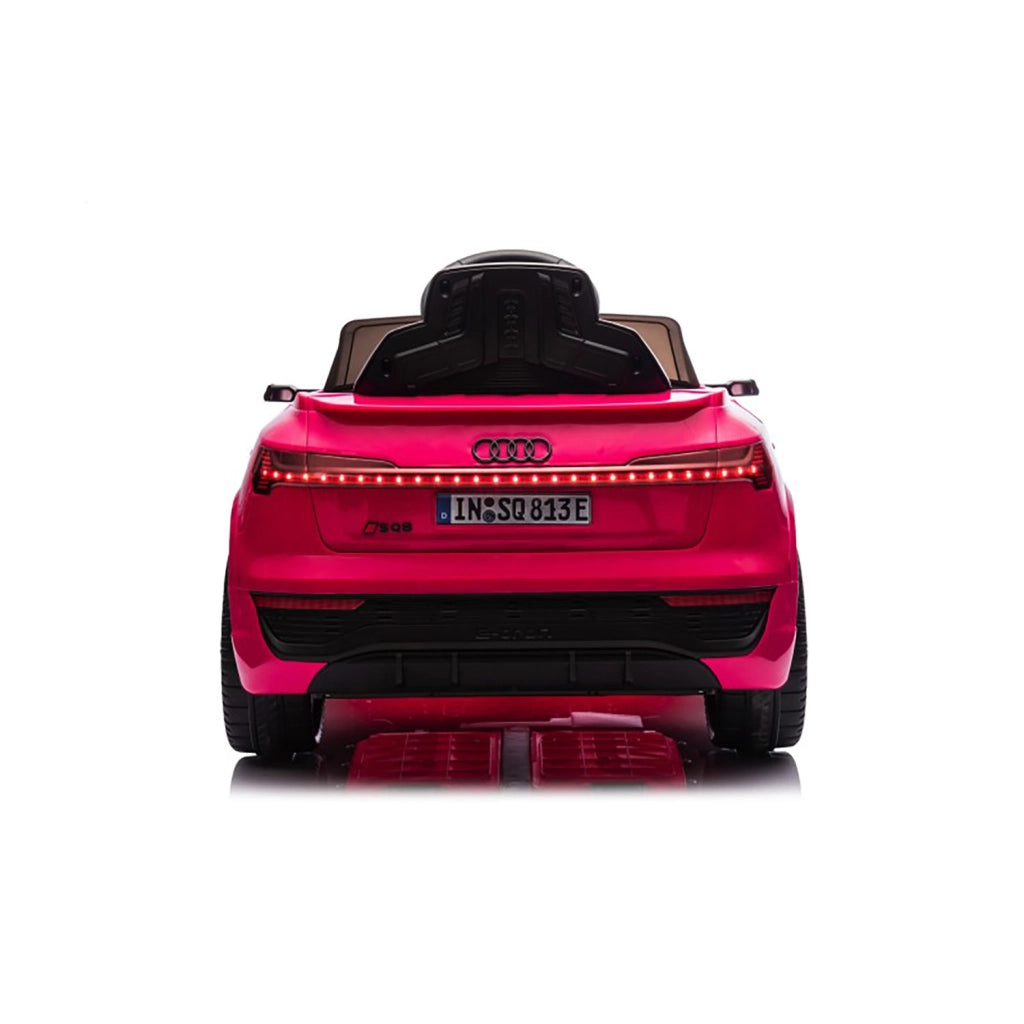 Macchina Elettrica per Bambini 12V Licenza Ufficiale Audi SQ8 E-Tron con Telecomando e Sedile Pelle Rosa