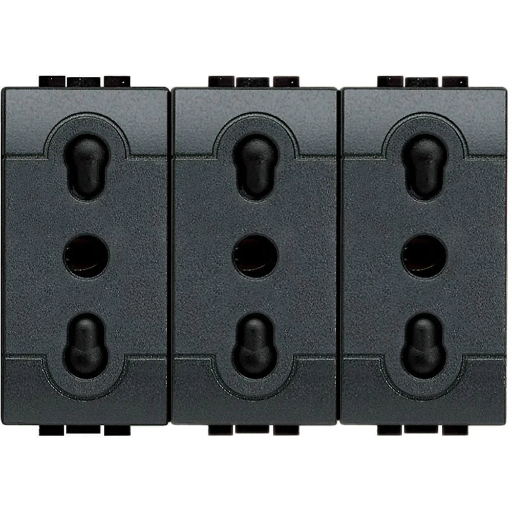 Living Int. - Presa triplex bipasso 2P+T 10/16A 250 Vac - L4180/3