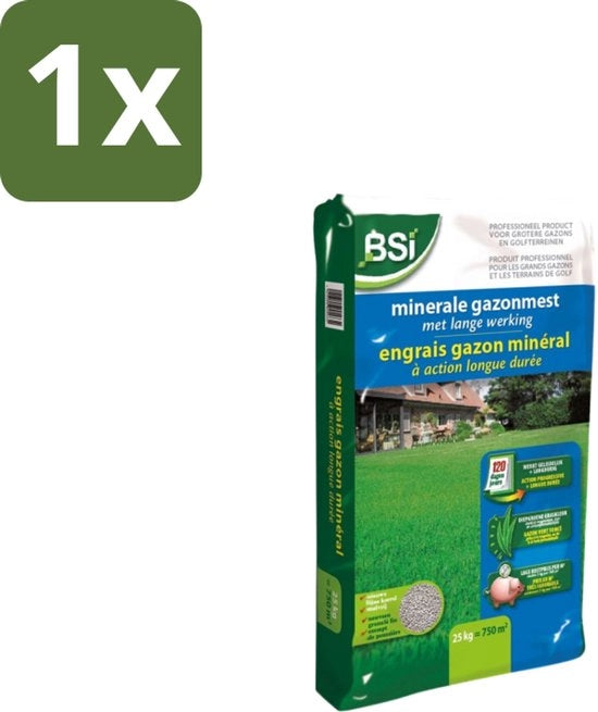 Materiale per prato minerale - Grande crescita e colore verde intenso - 25 kg (750 m²) - 1 pezzo