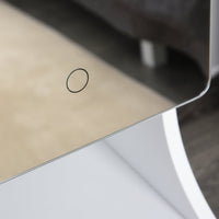 Armadio Portagioie a Specchio con Luci LED 37x30x158 cm in MDF  Bianco