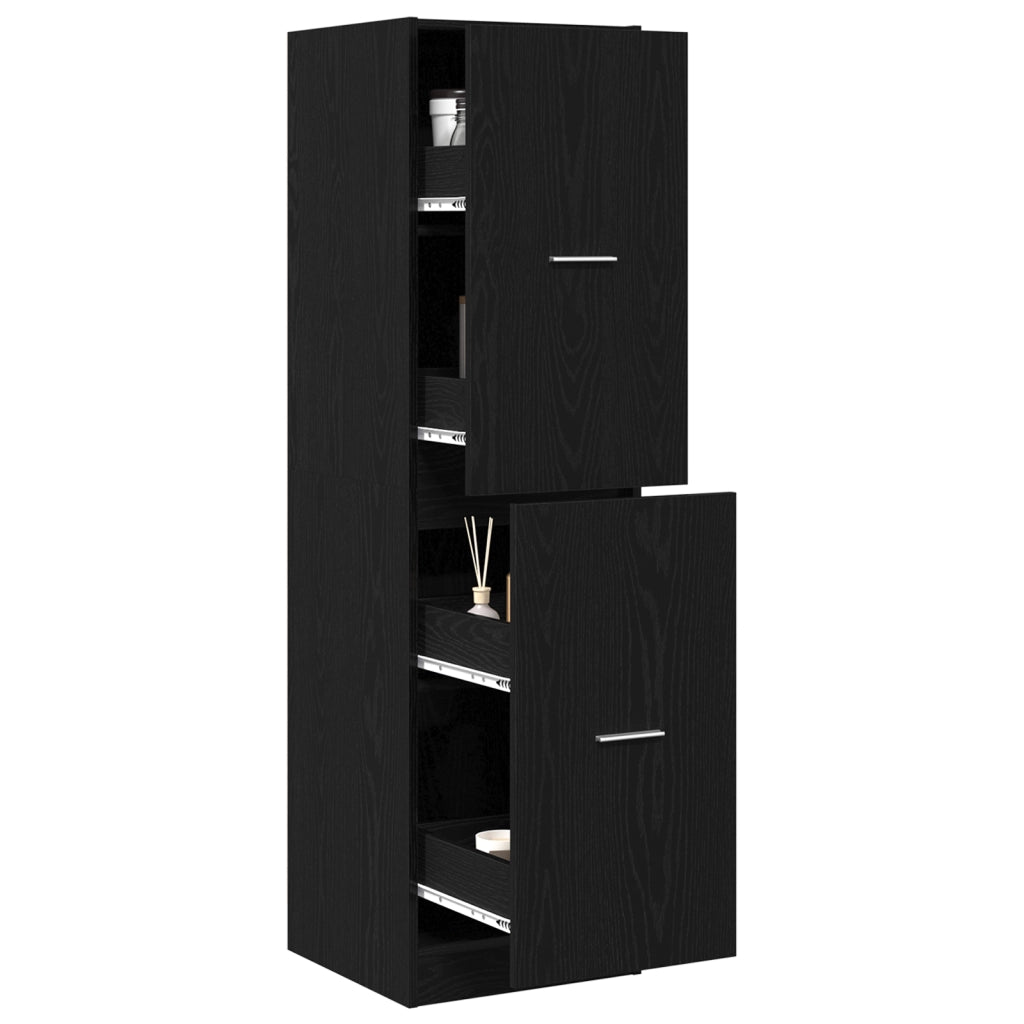 Mobile Apothecary Quercia Nera 40x41x144.5 cm Legno Ingegnerizzato