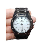 Trade Shop - Orologio Da Polso Ik Collection Uomo Analogico Al Quarzo Nero Quadrante Bianco -