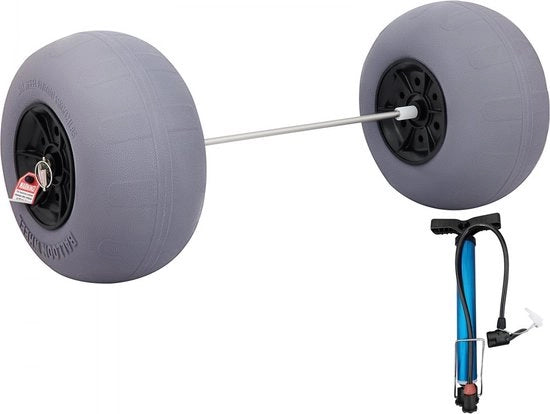 Ruote per bicicletta 2 pezzi, cintura TPU gonfiabile, diametro 33 cm, cinghie per ruote gonfiabili con pompa manuale, carico massimo 55 kg, progetto a basso livello di pressione 2-3 PSI, adatto a diversi terreni