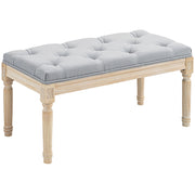 Pouf piedi letto imbottito in tessuto ¨C zephmum ¨C grigio chiaro