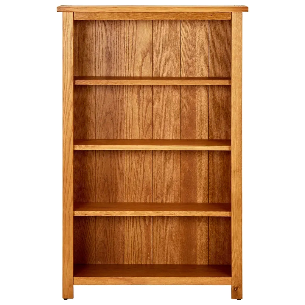 Libreria a 4 Ripiani 70x22x110 cm in Legno Massello di Rovere 331735