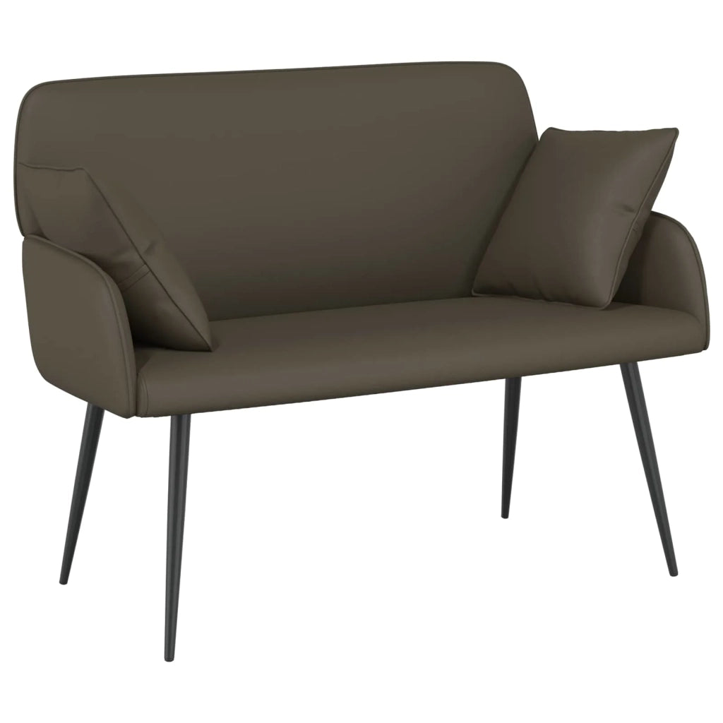 Divano a 2 posti con gambe in metallo 2 posto Grigio Similpelle 42051010