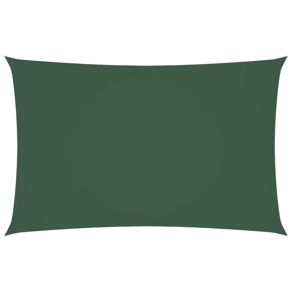 Parasole a Vela Oxford Rettangolare 2x4,5 m Verde Scuro