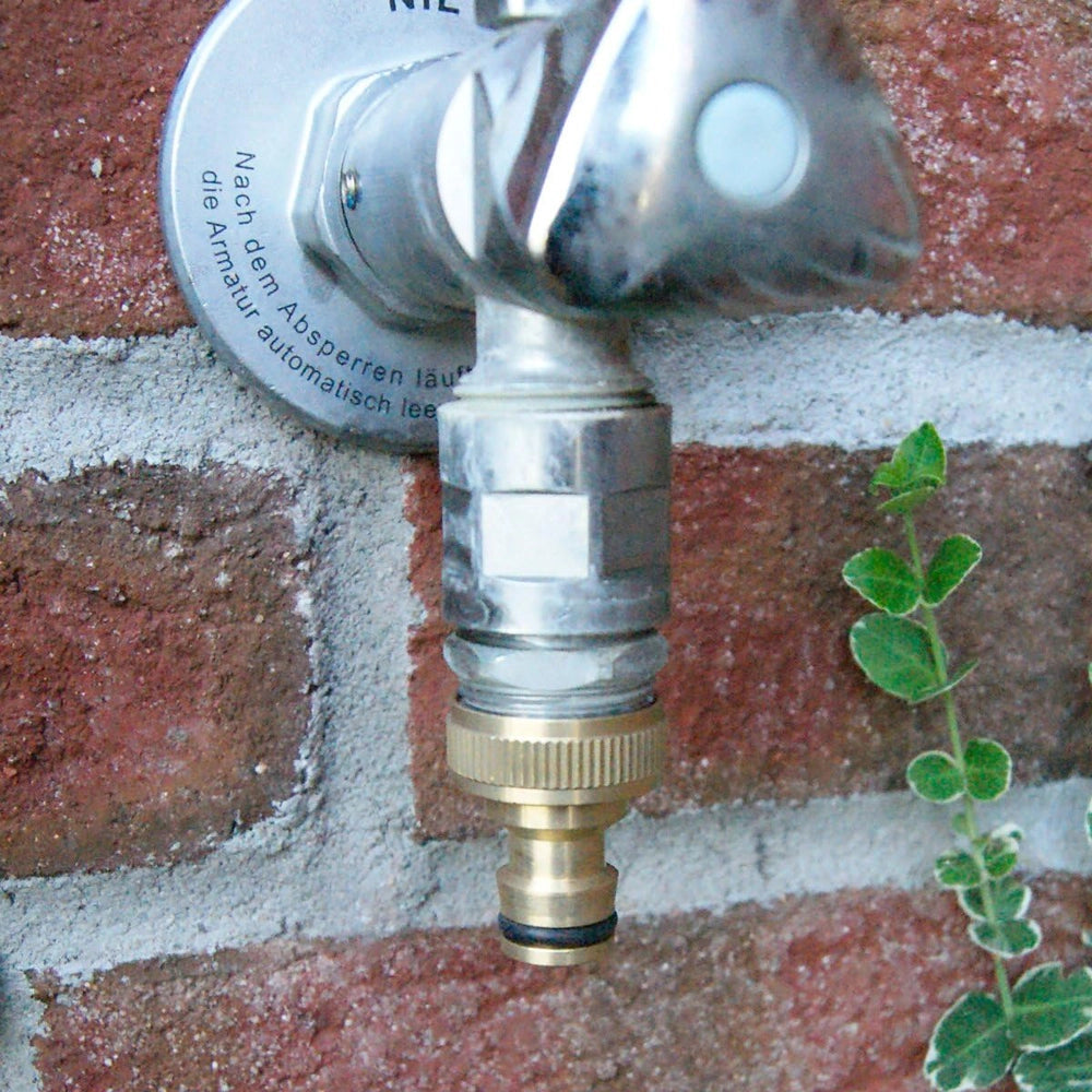 PRESA RUBINETTO INNESTO RAPIDO OTTONE TUBO ACQUA GIARDINO 1" IL CAMPO 43915