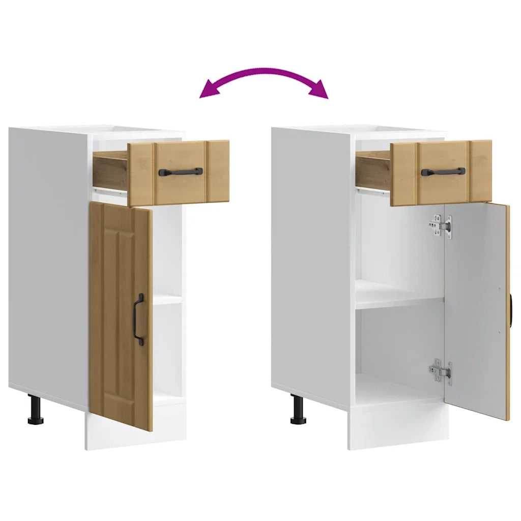 vidaXL Base da Cucina Lucca Rovere Artigianale in Legno Multistrato