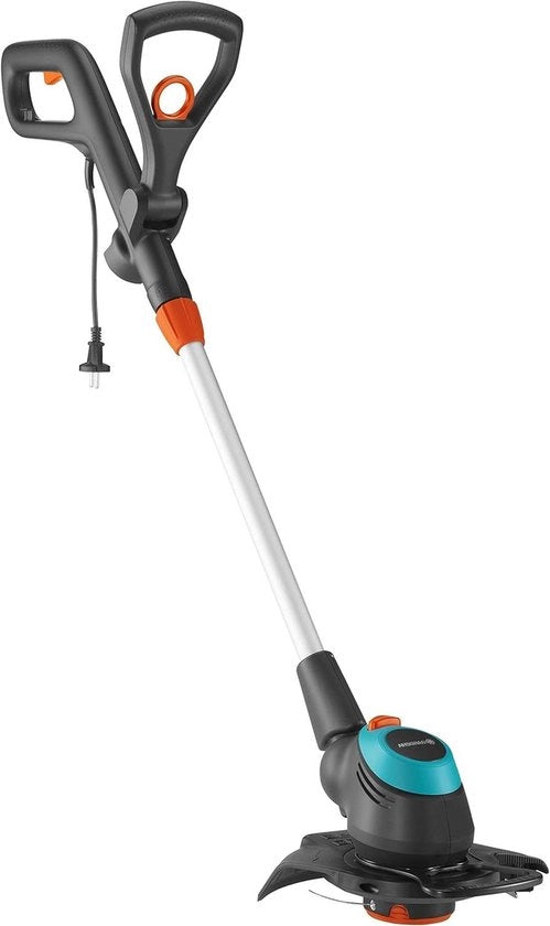 Elettrotrimmer EasyCut 450/25 - Trimmer con maniglia regolabile e testa tagliante inclinabile - Cerchio tagliante 250 mm - Inclusa protezione per piante con beugolo ripiegabile
