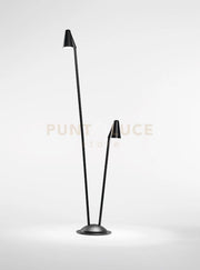 PALETTO DA ESTERNO 2 LUCI LED 4000K 1220LM 12W IP65 NERO GRASS DOUBLE H.113CM