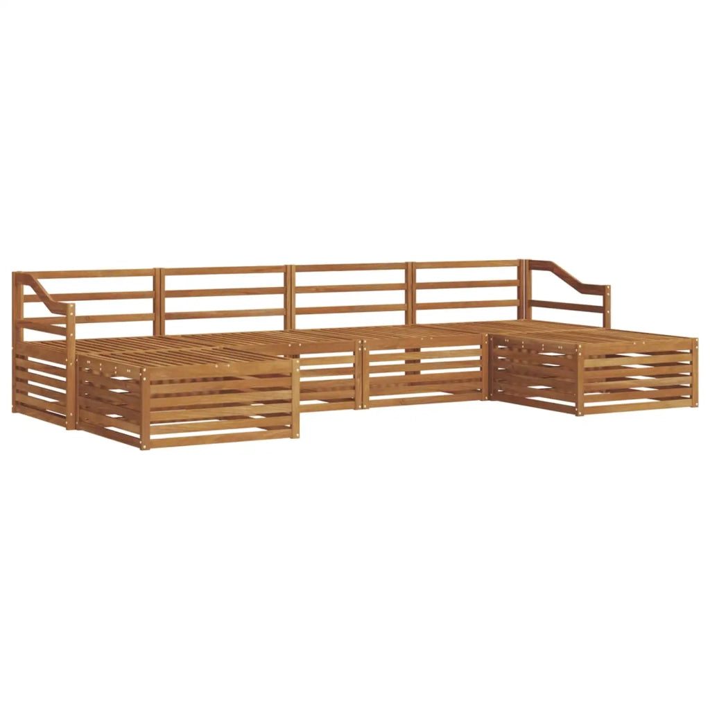 Set divani 6 pcs Naturale Legno di Acacia Massello