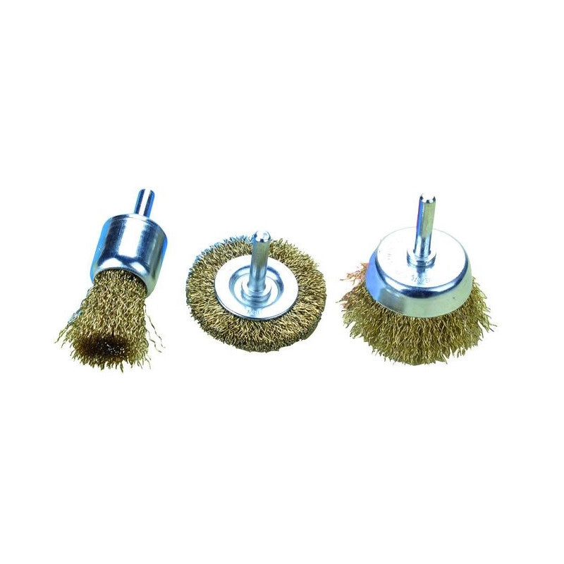 Spazzole acciaio Vigor, set 3 pezzi
