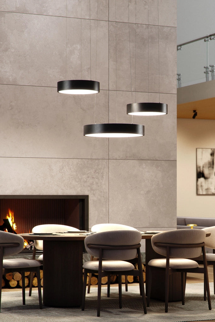 Plafoniera Sospesa TOT Beneito & Faure 40W 450mm 115º Tuya CCT 2600K-4000K dimmerabile Nero Opaco - Illuminazione Smart Design Moderno