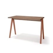 Scrivania Herdasa effetto noce gambe faggio in terracotta 75x120x60