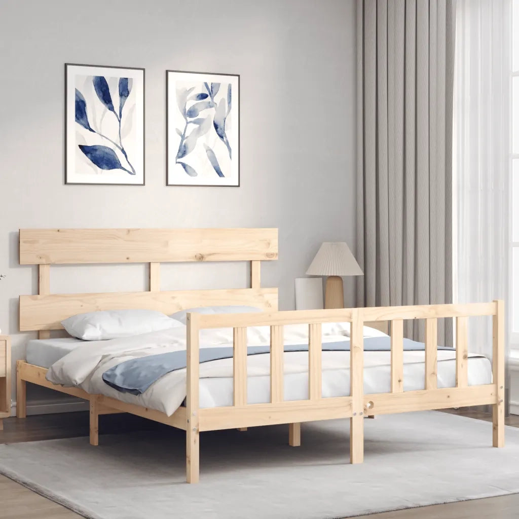 Giroletto senza Materasso 160x200 cm in Legno Massello di Pino 3193281