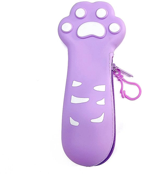 Tuta per gatto, accattivante, materiale siliconico, grande capacità, multifunzionale, gancio per gatto, 20 * 9 * 2,5 cm, blu scuro