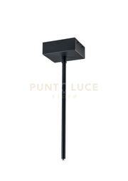 ASTA PER SOSPENSIONE RIGIDA PER BINARIO CON ROSONE NERO H.45,5CM