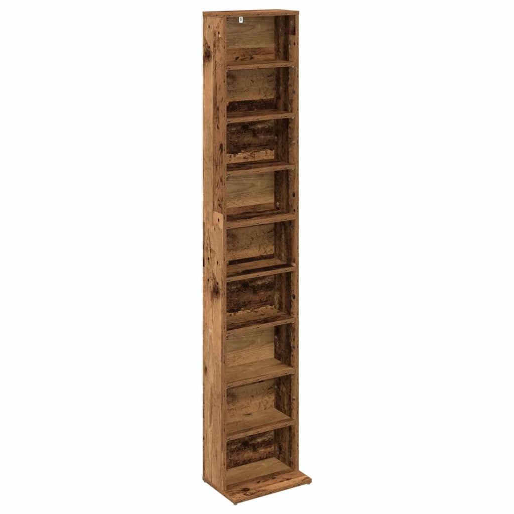 Mobile per CD Legno antico 33 x 23,5 x 175 cm 8012654