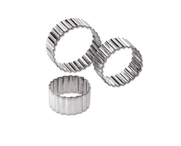 Set 3 Formine Tagliabiscotti in Acciaio Inox Forma Tondo Easy Dolce Ghidini