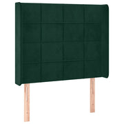 Testiera | Testata ad Orecchio Verde Scuro 83x16x118/128 cm in Velluto