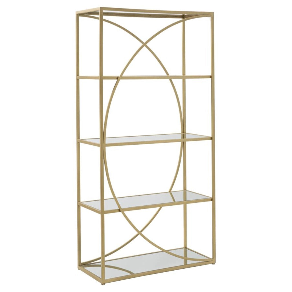 Libreria VKH219, Oro, Metallo, 90x38x180 cm