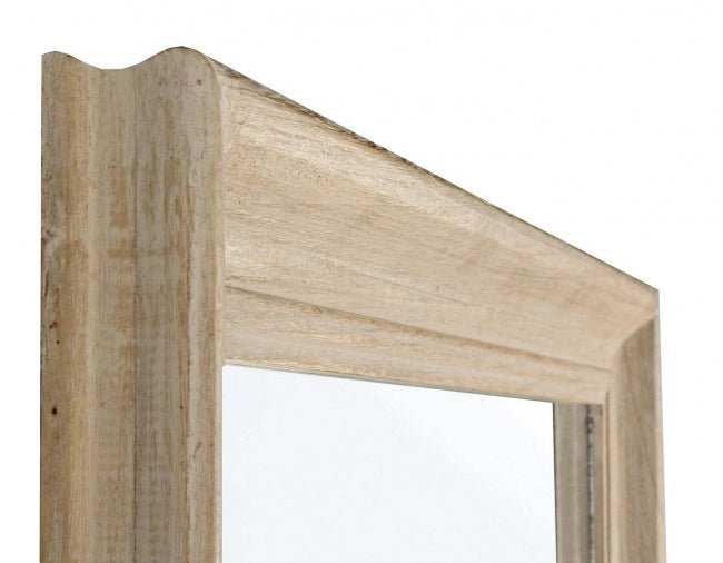 Specchio Rettangolare Legno Naturale Rustico da Parete 60x80 - YOUNG