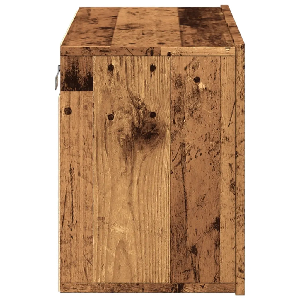 Mobile TV a Parete Legno Antico 60x30x41 cm