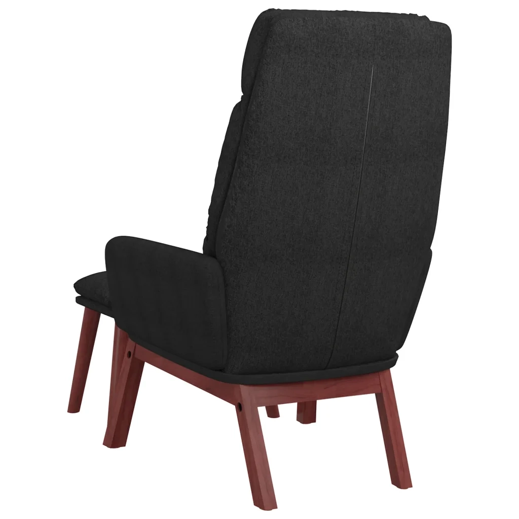 Poltrona Relax con Poggiapiedi Nero in Tessuto cod mxl 32634