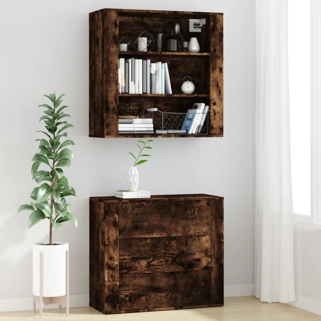 Credenza | Madia | Buffet da pranzo | Armadio da pranzo Rovere Fumo in Legno Multistrato