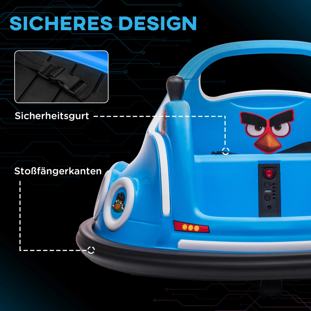 Auto elettrica bambini con telecomando ¨C Xylo ¨C rotazione 360¡ã, musica, blu, 3-5 anni