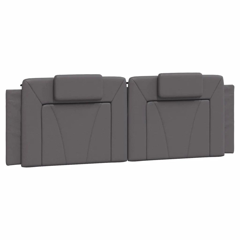 Letto Viana con Materasso Grigio 160x200 cm in Similpelle 3208806