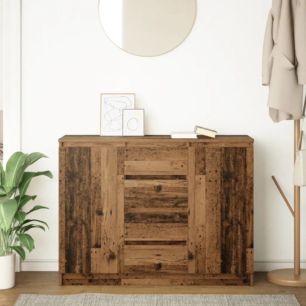 Credenza con Cassetti-Buffet-Armadio da cucina Legno Antico 100,5x35x76 cm in Truciolato