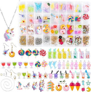 Set di accessori per realizzare collane e orecchini in bubble tea - Regalo DIY per ragazze con scatola di conservazione