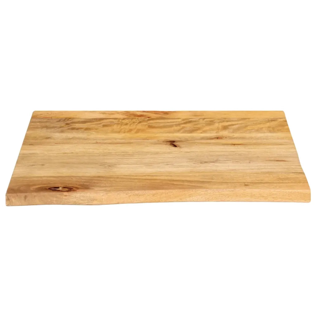 Piano Tavolo | Superficie Tavolo | Piano Scrivania Bordi Vivi 80x80x3,8 cm in Legno Massello di Mango